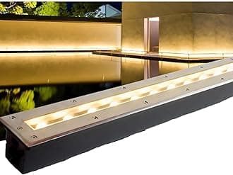 Recessed Outdoor Buried Lamp, Ground LED Landscape Lights, IP65 Waterproof Rectangle LED Spot Lights, AC85-265V Low Voltage LED Floor Light, for Villas Driveway Deck Step Yard Garden Pathway(Green,5W)