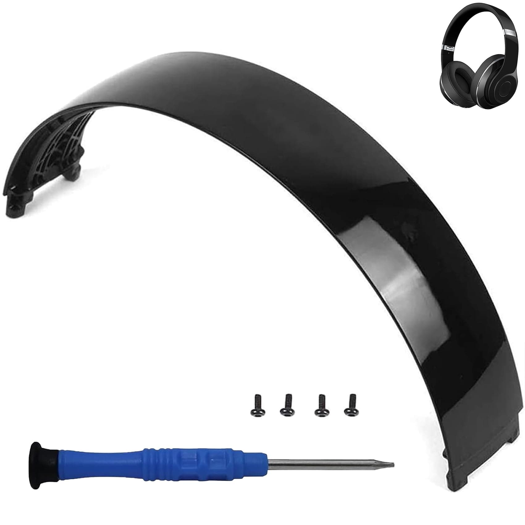 Adhiper Studio 2 Headband Replacement Studio 2 Head Beam Top Headband Repair Fix Parts Headphone Headband Head Beam Compatible for B Studio 2.0 Wired Wireless On-Ear Headphones (Black)
