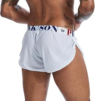 PINKY SENSONMen's Split Side Running Shorts Board Boxers Underwear Sleep Shorts