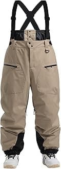 Ski Pants Snowboard Pants for Men, Baggy Snow Pants Insulated Waterproof Windproof, Mens Snow Bibs Overall