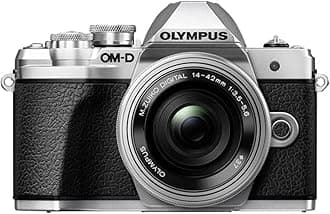 Olympus OM-D E-M10 Mark III Kit, Micro Four Thirds System Camera (16 MP, 5-Axis Image Stabilisation, Electronic Viewfinder) + M.Zuiko 14-42 mm EZ Zoom Lens + M.Zuiko 40-150 mm Tele Zoom, Silver/Black
