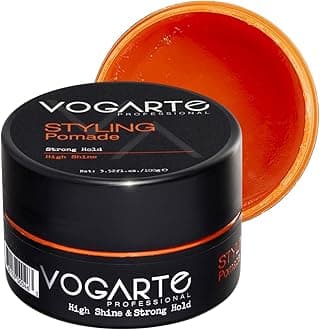 - Hair Styling Pomade for Men, Strong Hold with Medium Shine, Water-Based Hair Wax, Classic Gentleman Grooming Product, Flexible All-Day Hold, Easy Rinse, 3.52 oz