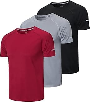 Gaiatiger 1/3 Pack Mens T-Shirts Quick Dry Short Sleeve Tops Moisture Wicking Active Athletic Running Work Shirts