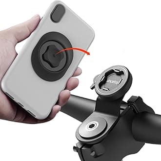 sincetop Bike Phone Mount,Mountain Bicycle Stem Cell Phone Holder,Universal Aluminum Handlebar Phone Clamp,MTB Road Bike Cycling Mobile Phone Clip,Quick Attach/Release 【Series C-2nd Gen】