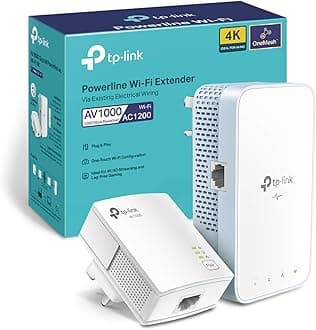 TP-Link TL-WPA7517 KIT AV1000 Gigabit Powerline Wi-Fi Kit, AC1200 Dual Band Powerline Network Adapters, OneMesh, Supported Gigabit Ethernet Ports, Plug & Play, Broadband/Wi-Fi Extender