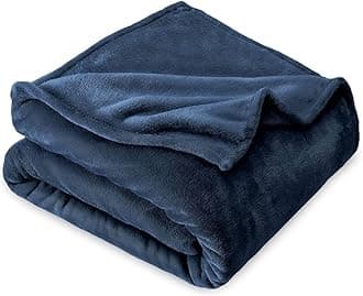 VAS COLLECTIONS® Premium Plush Single Blanket | 300 GSM Lightweight Cozy Soft for Bed, Sofa, Couch, Travel & Camping| 150x220 cm or 60X86 inches | Blue
