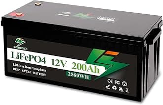 12V 200Ah LiFePO4 Lithium Battery, Lithium Iron Phosphate Rechargeable Battery