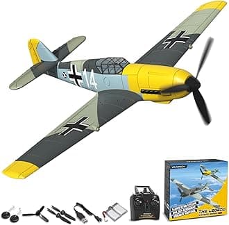 VOLANTEXRC Remote Control Aircraft 4-CH RC Plane Ready to Fly P51 Mustang Radio Controlled Plane for Beginners with Xpilot Stabilization System, One Key Aerobatic (76111)