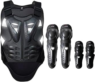 Motorcycle Accessories , Elbow Knee Pads and Chest Protector Motocross Gear for Men and Women, Dirt Bike Gear Cycling Body Armor, Back Protection Riding Protective Gear Motorcycle Vest