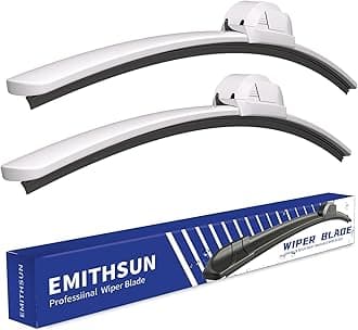 OEM QUALITY 28" + 14" Premium All-Seasons Durable Stable And Quiet White Windshield Wiper Blades (Set of 2)