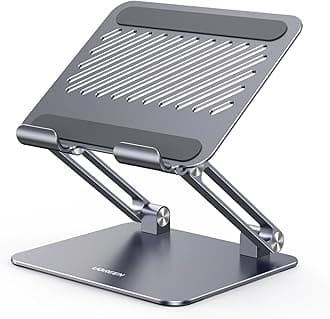 UGREEN iPad Stand Metal Ultra Stable Foldable Tablet Holder Stand Angle Adjustable Tablet Mount for Desk Compatible with iPhone 17 Pro Max all to 12.9" Tabs iPad Pro/Air/Mini Galaxy Tab S26 Ultra Grey