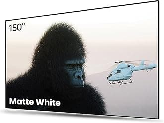 AWOL VISION150-inch Projector Screen Fixed Frame, 1.3 dB Peak Gain, The Perfect Combo with LTV-2500, 80% Picture Quality Improved, 4K / 8K Ultra HD, Active 3D Wall Mount Projector Screen, MW-150