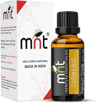 MNT Turmeric Essential Oil 100% Pure Natural & Therapeutic Grade For Aromatherapy, Skin, Acne & Hair Growth (15ML)