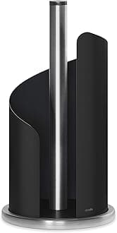 Stardis Kitchen Roll Holder Stainless Steel Matt Coated Diameter 15 cm Roll Holder Black