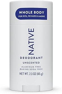 Native Whole Body Deodorant Stick Contains Naturally Derived Ingredients, Deodorant for Men and Women | 72 Hour Odor Protection, Aluminum Free with Coconut Oil and Shea Butter | Unscented