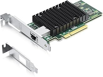 10Gtek 10Gb PCI-E NIC Network Card, Single Copper RJ45 Port, with Intel X540-BT1 Controller, PCI Express Ethernet LAN Adapter Support Windows Server/Windows/Linux/ESX, Compare to Intel X540-T1