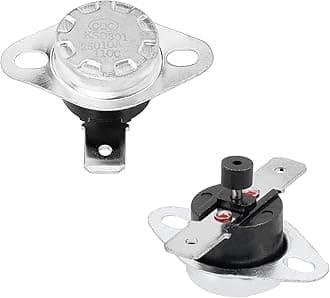 Fielect KSD301 Thermostat Temperature Control Switch,Adjust Snap Disc Temperature Switch 110°C Normally Closed 2 Pcs