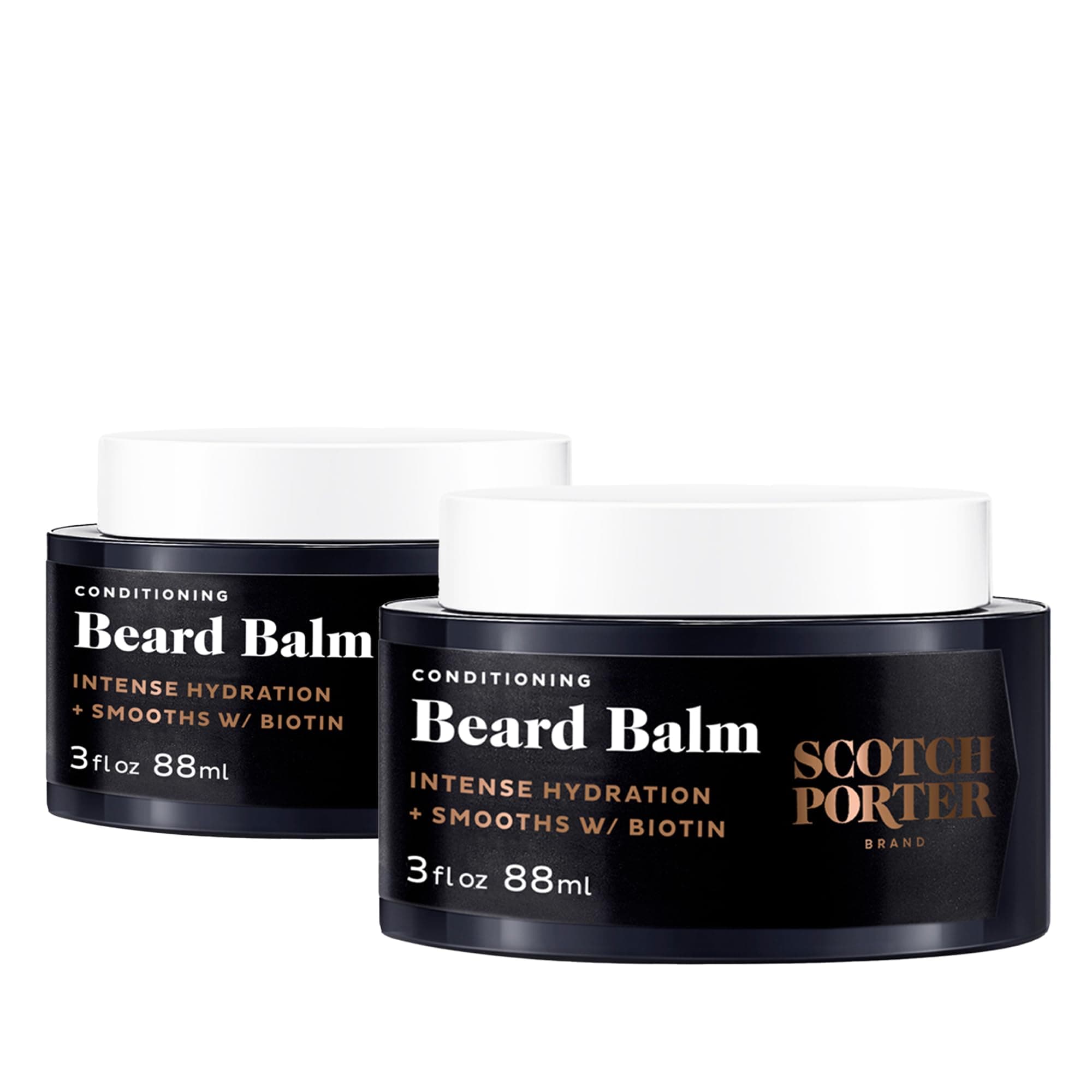Conditioning Beard Balm Twin Pack – Smooth, Shape, Moisturize & Soften Coarse, Dry Facial Hair while Encouraging Growth for a Fuller/Healthier-Looking Beard – Original Scent, 2 x 3 oz