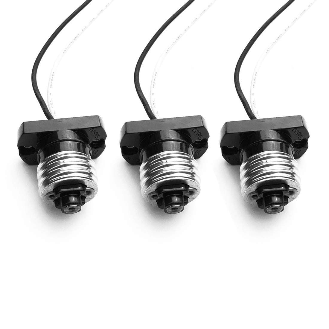 Medium Edison E26 Base Pigtail socket- FINELED E26 Base Ceiling LED Retrofit Power Adapter - Pack of 3 (3PACK)