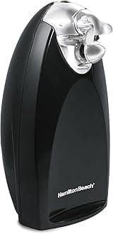 Hamilton Beach Electric Automatic Can Opener with Auto Shutoff, Knife Sharpener, Cord Storage, and SureCut Patented Technology, Extra Tall, Black