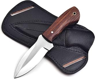 Fixed Blade Hunting Knife, Scout Carry Knifes, Bushcraft Tracker Knifes Ideal for Skinning For Outdoors Hunting, Survival, Camping, Hiking Knives Fivtan Horizontal Carry Knife