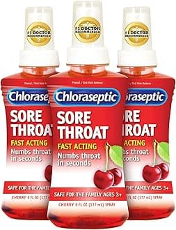 Chloraseptic Sore Throat Spray, Cherry Flavor, 6 fl oz, Pack of 3