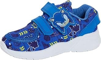 Sonic The HedgehogBoys Trainers for Kids Gamer Lightweight Sports Shoes Easy Fasten Straps