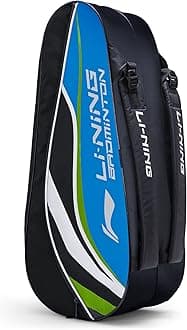 - Li-Ning Panther Double Zipper Polyester Badminton Kit Bag | Stash Pocket | Ample Storage | Unisex - Men, Boys, Girls, Women
