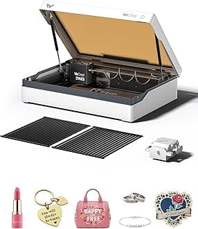 WECREAT Vista 2W Laser Engraver, Compact Diode Desktop Laser Engraving Machine with Smart HD Camera, Air Assist, Laser Bed for Beginners DIY Hobbyist Wood Cardboard Acrylic Metal Jewelry Gifts Making