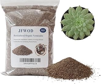 5QT Organic Vermiculite for Plants, Soil for Potted Plants, Coarse Hydroponic for Succulent Orchid Gardening Reptiles