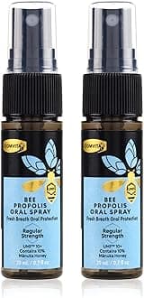 - Comvita Bee Propolis Throat Spray - Natural Immune Support, Soothing Mint Flavor with New Zealand UMF 10+ Manuka Honey, Antioxidant, Dietary Supplement - 0.7 fl oz, Pack of 2