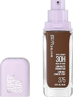 Super Stay Lumi-Matte Foundation, Lightweight and Buildable Full Coverage Foundation Makeup For Up To 30HR Wear, 375, 1 Count