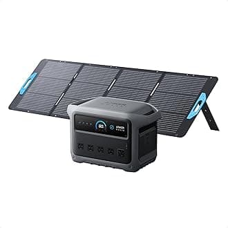 SOLIX C1000 Gen 2 Portable Power Station with 200W Solar Panel, 2,000W (Peak 3,000W) Solar Generator, Full Charge in 49 Min, 1,024Wh LiFePO4 Battery for Home Backup, Power Outages, and Camping