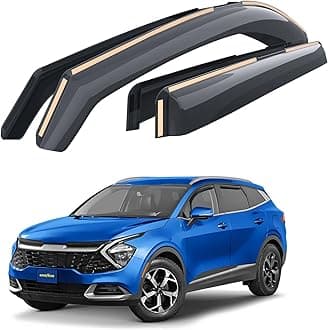 Goodyear Shatterproof in-Channel Window Deflectors for Kia Sportage 2023-2025, Rain Guards, Window Visors for Cars, Vent Deflector, Car Accessories, 4 pcs - GY008087