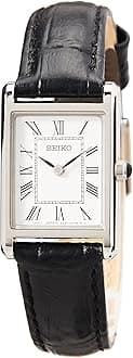 Seiko Women's Quartz Watch Stainless Steel with Leather Strap