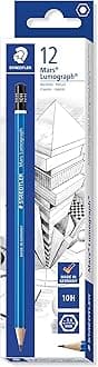 STAEDTLER100-10H Mars Lumograph Graphite Pencils for Drawing & Sketching - 10H (Box of 12)