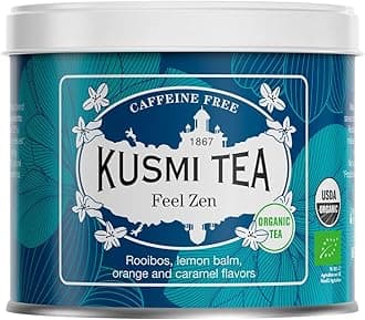 KUSMI TEA Kusmi Tea | Feelzen 100g Can (Approximately 40 Cups) | Organic, Caffeine-Free Herbal Tea