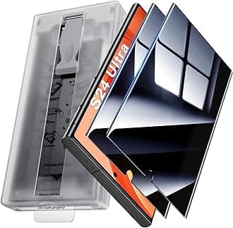 - X-it for Samsung Galaxy S24 Ultra Screen Protector Privacy [Auto Alignment/Dust Removal],Bubble-Free,[100% Ultrasonic Fingerprint ID] Easy Installation Full Coverage Anti-Spy [Non-Glass] 2 Packs