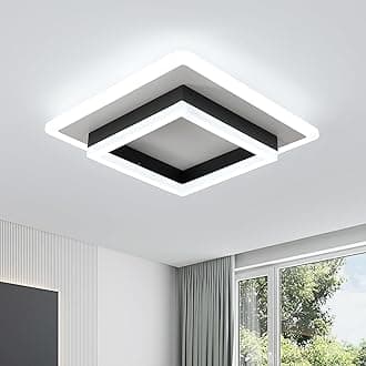 Comely Modern LED Ceiling Lights, 30W 3300LM Super Bright Square LED Ceiling Light, Acrylic Ceiling Lamp for Living Room Kitchen Bedroom Hallway Balcony, Cool Light 6500K