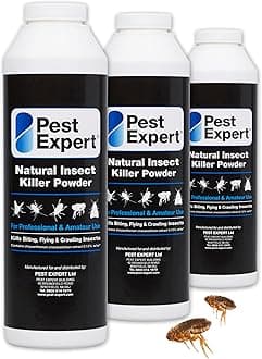 Pest Expert Natural Flea Killer Powder for Carpets & House (3 x 300g) – 100% Natural & Pet Safe, Non-Toxic Flea Control - Professional Home Treatment