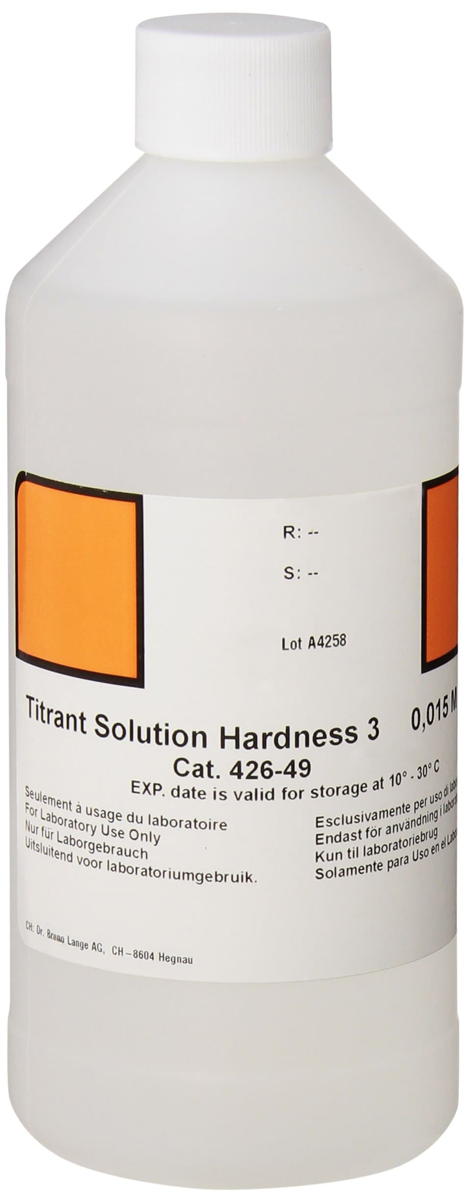 Hach Hardness 3 Solution, 500 mL, 42649