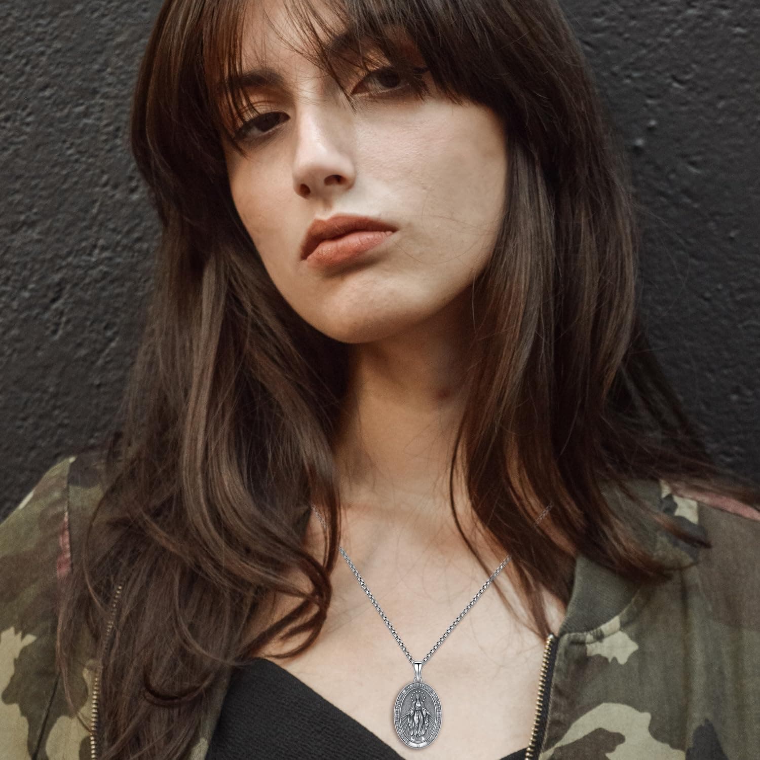 Odinstone 925 Sterling Silver St Michael/St Christopher/St Benedict/Jesus Crucifix/St Uriel/Archangel Raphael Medal Necklace for Men Women Religious Amulets Jewelry Gifts