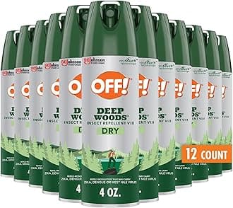 OFF! Deep Woods Dry Bug Spray Insect Repellent VIII Long Lasting Outdoor Protection from Mosquitoes and Ticks 4 Ounce (Pack of 12)