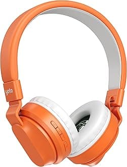 Wireless Headphones – Kids Accessories, Lightweight Comfortable Adjustable & Foldable Over-Ear Bluetooth Earphones with Travel Bag, Volume-Limiting for Safe Listening