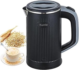 – 0.8L Electric Kettles Low Wattage Kettle Travel Kettle Electric 600W Fast Boil Mini Small Kettles Portable Energy Efficient Kettles with Auto Shut-Off and Boil-Dry Protection (Black)