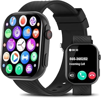 Smart Watch for Men Women (Answer/Make Calls), 2.0" Fitness Tracker with 100+ Sport Modes, Heart Rate/Sleep Monitor, Pedometer, SpO2, IP68 Waterproof Smart Watch for Android iOS Phones