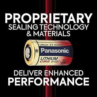 Panasonic CR2 3.0 Volt Long Lasting Lithium Batteries for Golf Rangefinders, Cameras, Flashlights and Other Devices, 12-Battery Pack