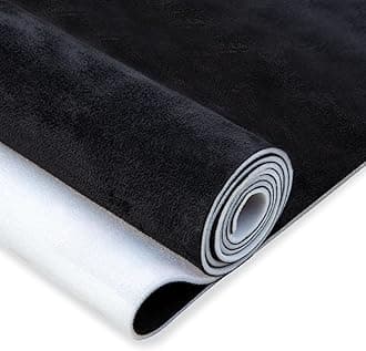 Suede Fabric for Car Roof Trim 98" L x 60" W with Foam Backing - Black Interior Roof Replacement Material for Car/Truck/SUV/Motorhome, Tube Packing