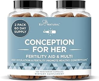 Eu Natural Conception for Her Fertility Supplements for Women - Ovulation, Hormonal Balance & Regular Cycle Support - Myo-Inositol, Folate, Shatavari & Vitex - 120 Vegetarian Capsules