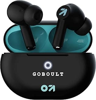 Boult K40 True Wireless in Ear Earbuds with 48H Playtime, Clear Calling 4 Mics, 45ms Low Latency Gaming, Premium Grip, 13mm Bass Drivers, IPX5, Type-C Fast Charging, BTv 5.3 Ear Buds (Electric Black)